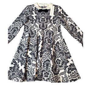 NEW Janie and Jack Girls Small Dress 100% Cotton Sweater Knit Long Sleeve Bow